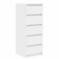 Aparador Blanco Moderno con Cajones para Sala de Estar, Comedor u Oficina 37,5x35x99 cm