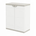 Armario Medio Plastiken Titanio Beige con 2 Estantes, 70x44x88 cm