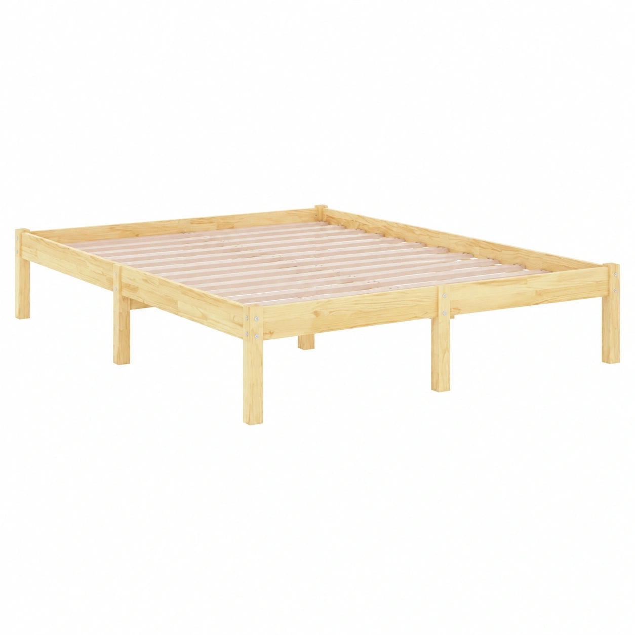 Estructura de Cama de Madera de Pino 150x200 cm Estilo Rey Robusta y Duradera