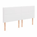 Cabecero de Cama de Cuero Sintético Blanco 180x5x118/128 cm