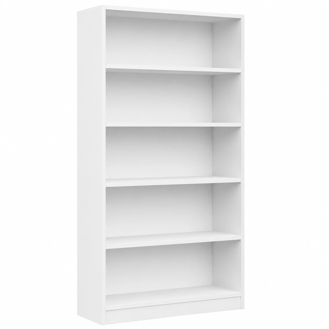 Estantería Moderna de Madera Blanca 80x24x176 cm con Almacenamiento
