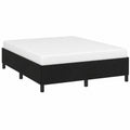 Cama Matrimonial Tapizada de Terciopelo Negro 140x190 cm para Dormitorio