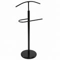 Perchero Moderno de Metal Negro con 2 Colgadores para Ropa, 112x37x45 cm