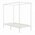 Cama Individual con Dosel de Madera de Pino Maciza Blanca 100x200 cm vidaXL