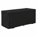 Funda Protectora Impermeable para Caja de Almacenamiento Exterior 123x62x55cm UV Resistente para Jardín y Patio (Negro)