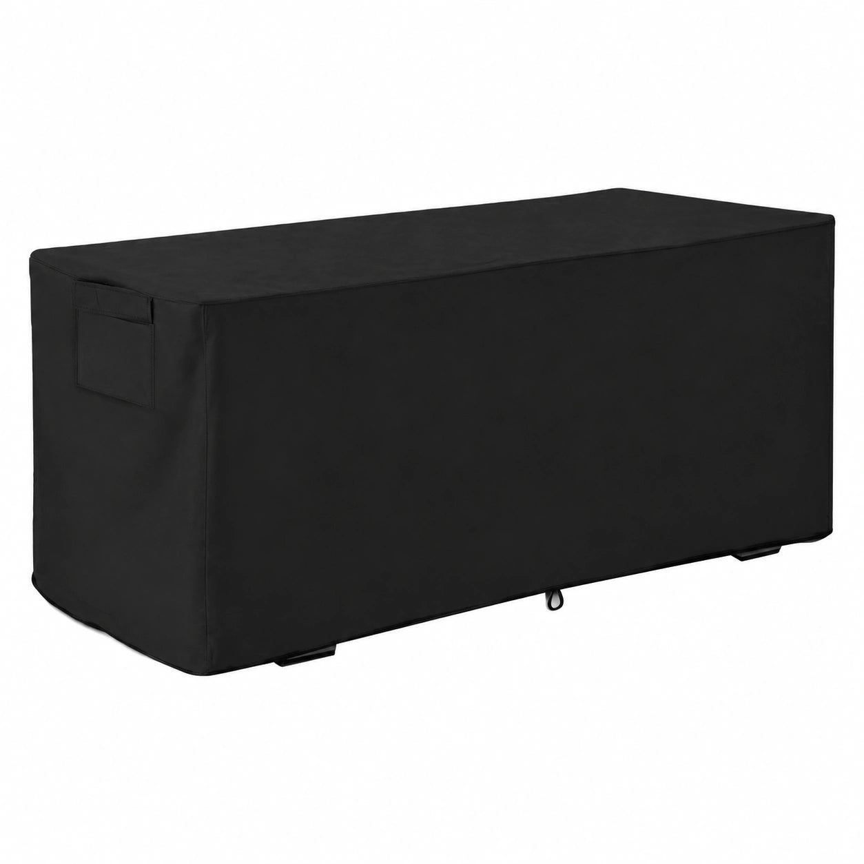 Funda Protectora Impermeable para Caja de Almacenamiento Exterior 123x62x55cm UV Resistente para Jardín y Patio (Negro)