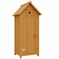 Gabinete de Exterior para Jardín, Impermeable, 77x54.5x179 cm, Color Marrón