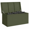 Caja de Almacenamiento Exterior Impermeable para Jardín y Terraza, Verde Oliva 100x50,5x50 cm, Diseño Industrial