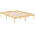 Cama de Madera de Pino Gris 120x190 cm para Dormitorio
