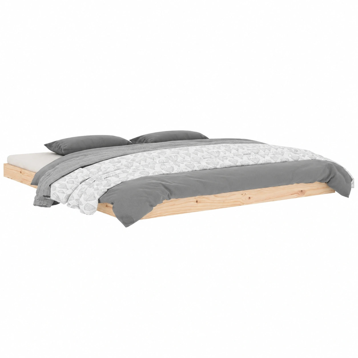 Cama Doble de Pino Macizo 200x200 cm para Dormitorio - vidaXL