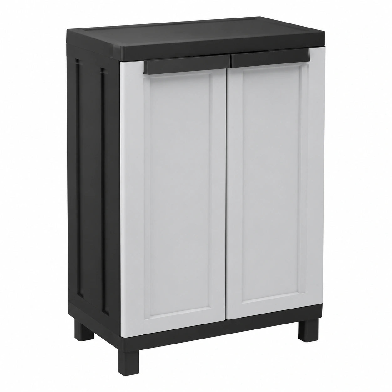 Armario Negro Terry con Estante Ajustable, 68x39x91,5 cm