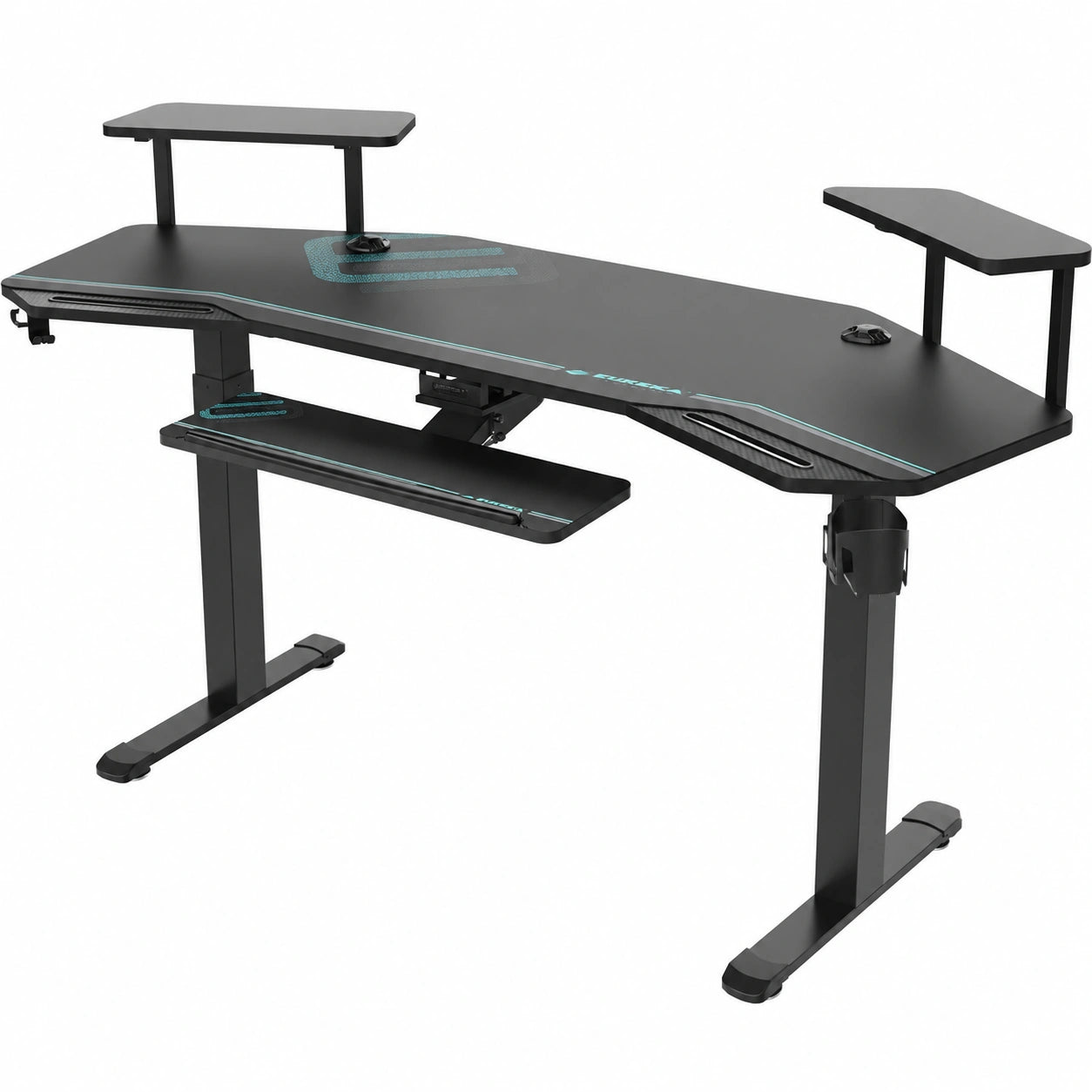 Mesa Gaming Ajustable EUREKA ERGONOMIC con Motor Dual y Luces LED