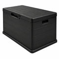 Baúl de Almacenamiento Exterior 170/340L Resina Impermeable UV Antracita para Jardín y Terraza