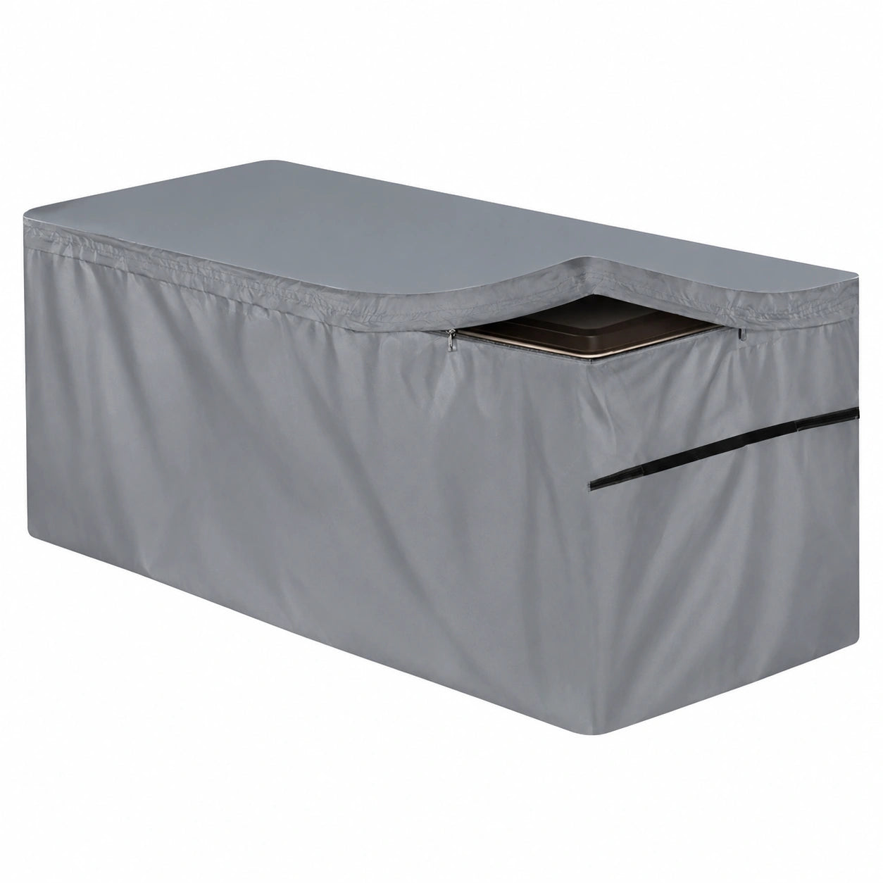 Cubierta Impermeable para Muebles de Jardín, Tela Oxford, Protección Exterior Antipolvo, Gris 130x60x71cm