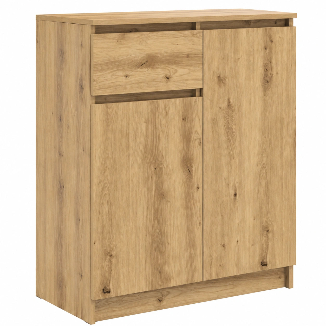 Aparador de Madera Roble con Cajón 71x35x84cm para Almacenaje