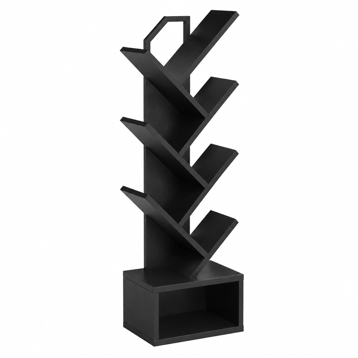 Estantería de árbol Coleshome con 6 niveles y luces LED, ideal para sala de estar y dormitorio, color negro