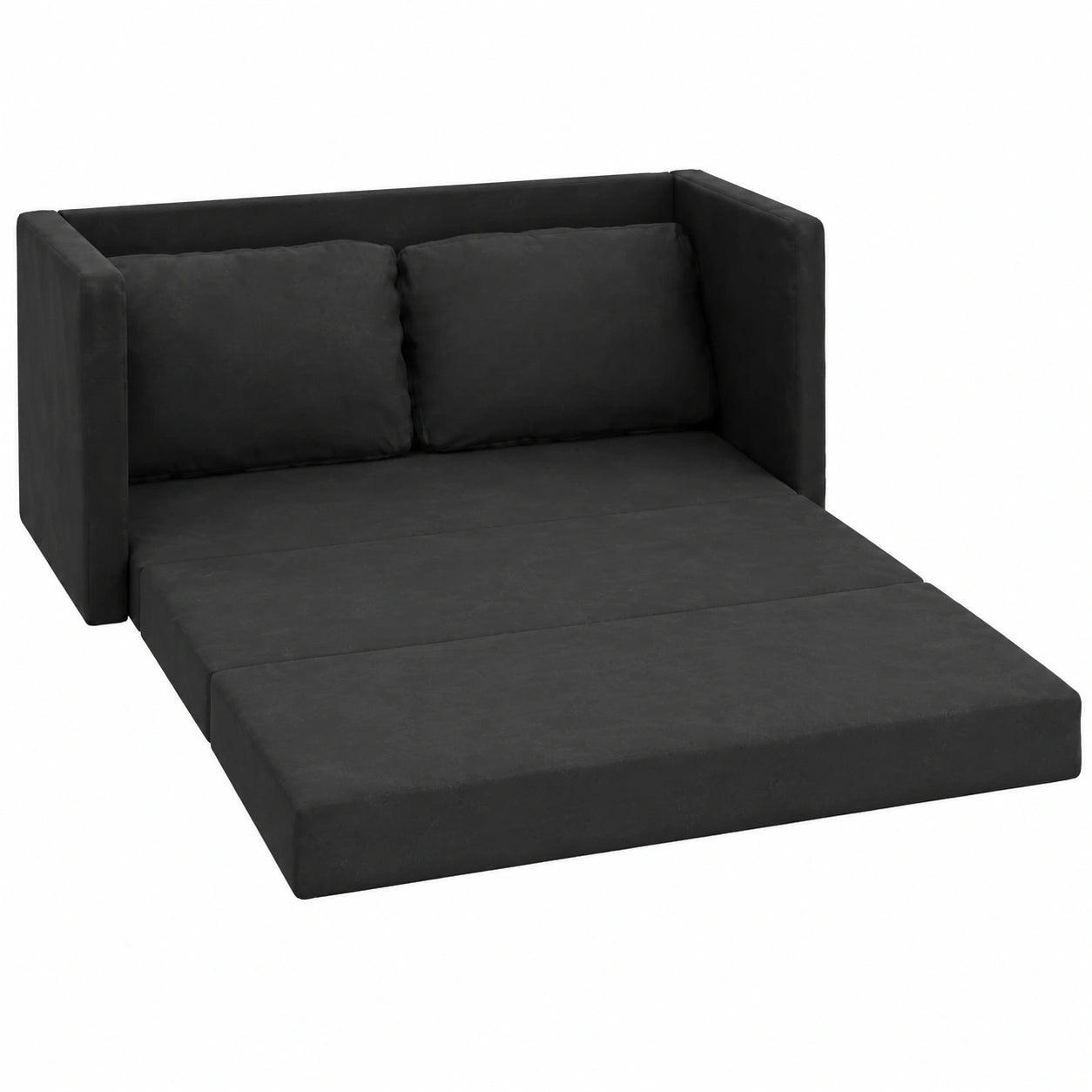 Sofá Cama Doble IKAYAA Plegable para Salón, Futón 2 en 1 Negro