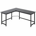 Vinsetto Escritorio Esquinero en L para Oficina y Hogar, 168x120x75cm, Estructura Metálica