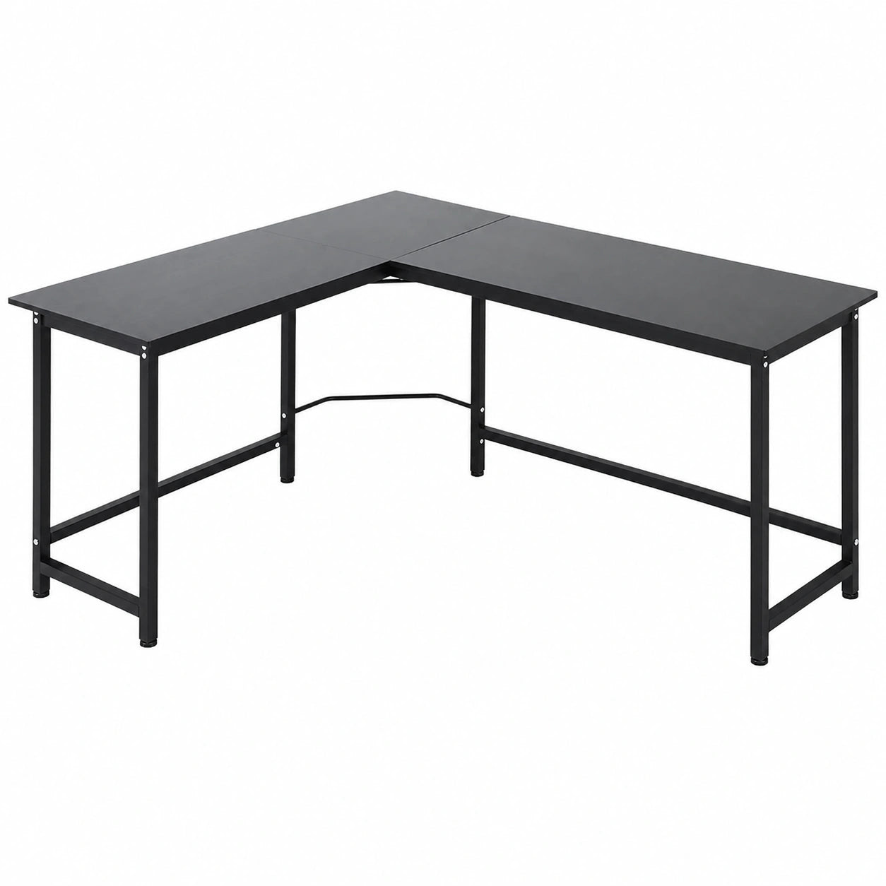 Vinsetto Escritorio Esquinero en L para Oficina y Hogar, 168x120x75cm, Estructura Metálica