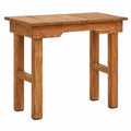 ShGaxin Mesa Auxiliar de Madera Maciza de Caoba, Mesita para Dormitorio 70x35x60 cm, Marrón