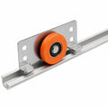 Juego de puertas corredizas de acero inoxidable con ruedas ligeras, ajustables para gabinetes y muebles
