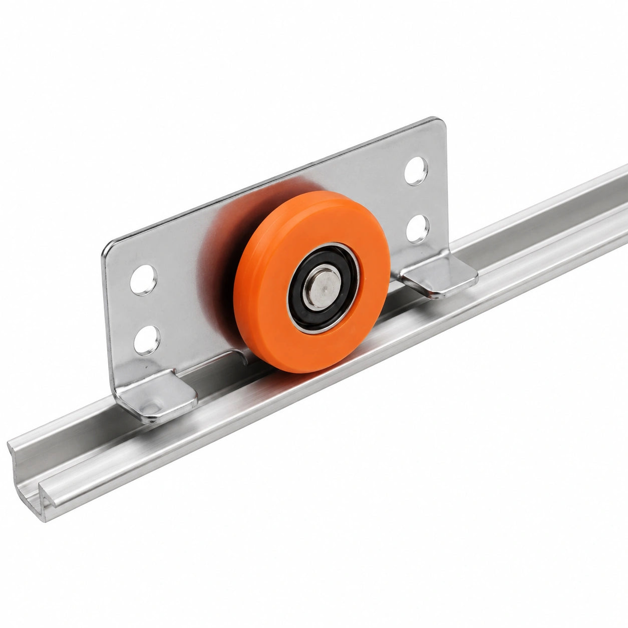 Juego de puertas corredizas de acero inoxidable con ruedas ligeras, ajustables para gabinetes y muebles