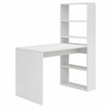 Mesa de Estudio Juvenil con Estantería Reversible, Color Blanco Artik, 120x53x144 cm